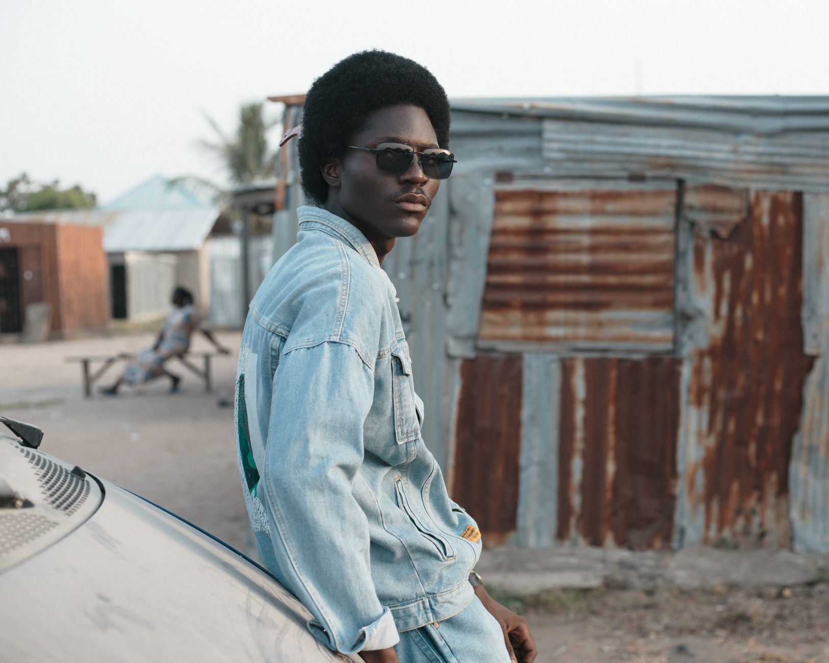 Indigo Work Apron: vintage denim jacket